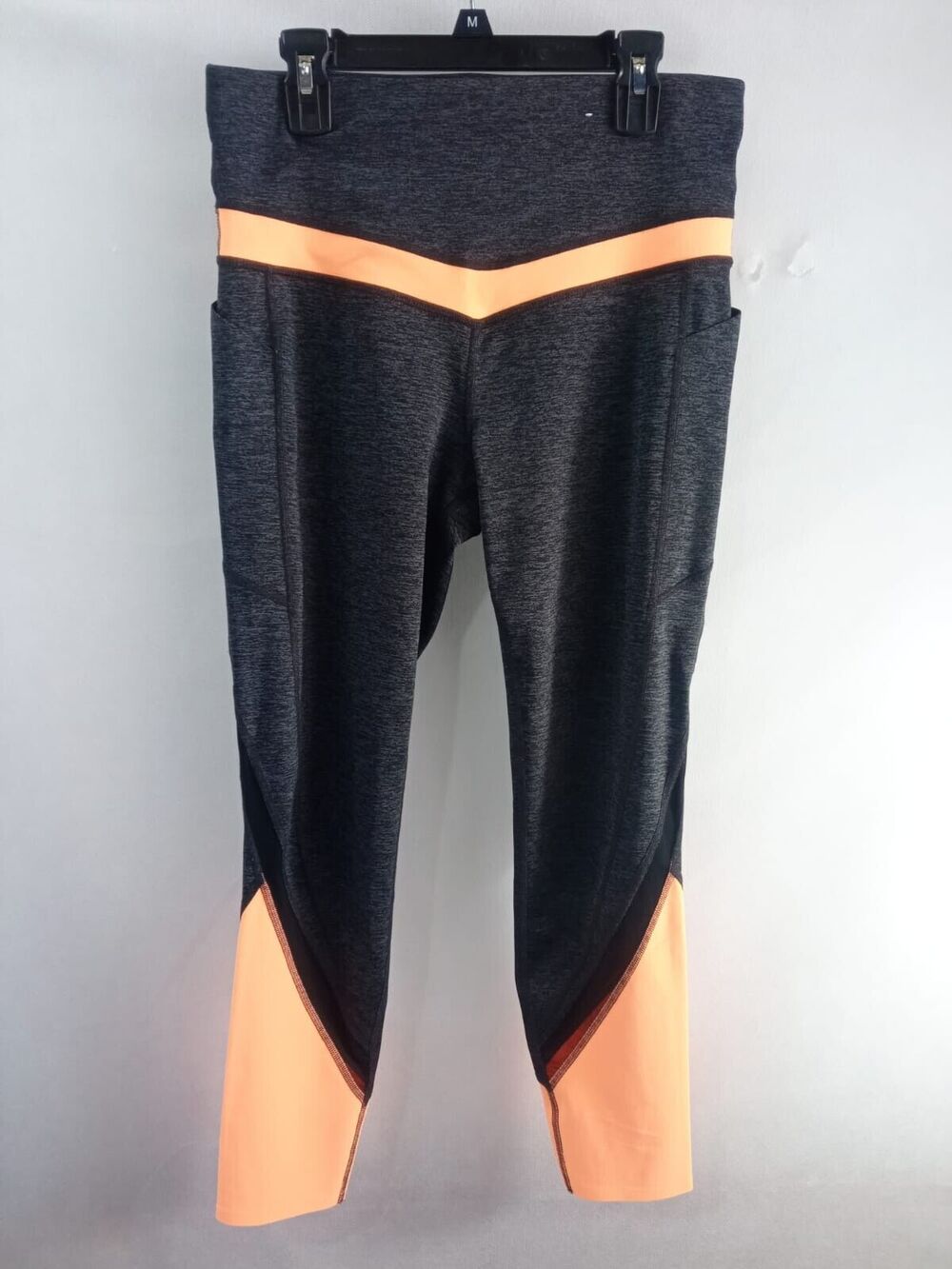 Xersion 7/8 Ankle Leggings, Women's Size Medium High Rise Burgundy/Orange
